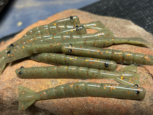 Brown Shrimp Gold Flake Qty6